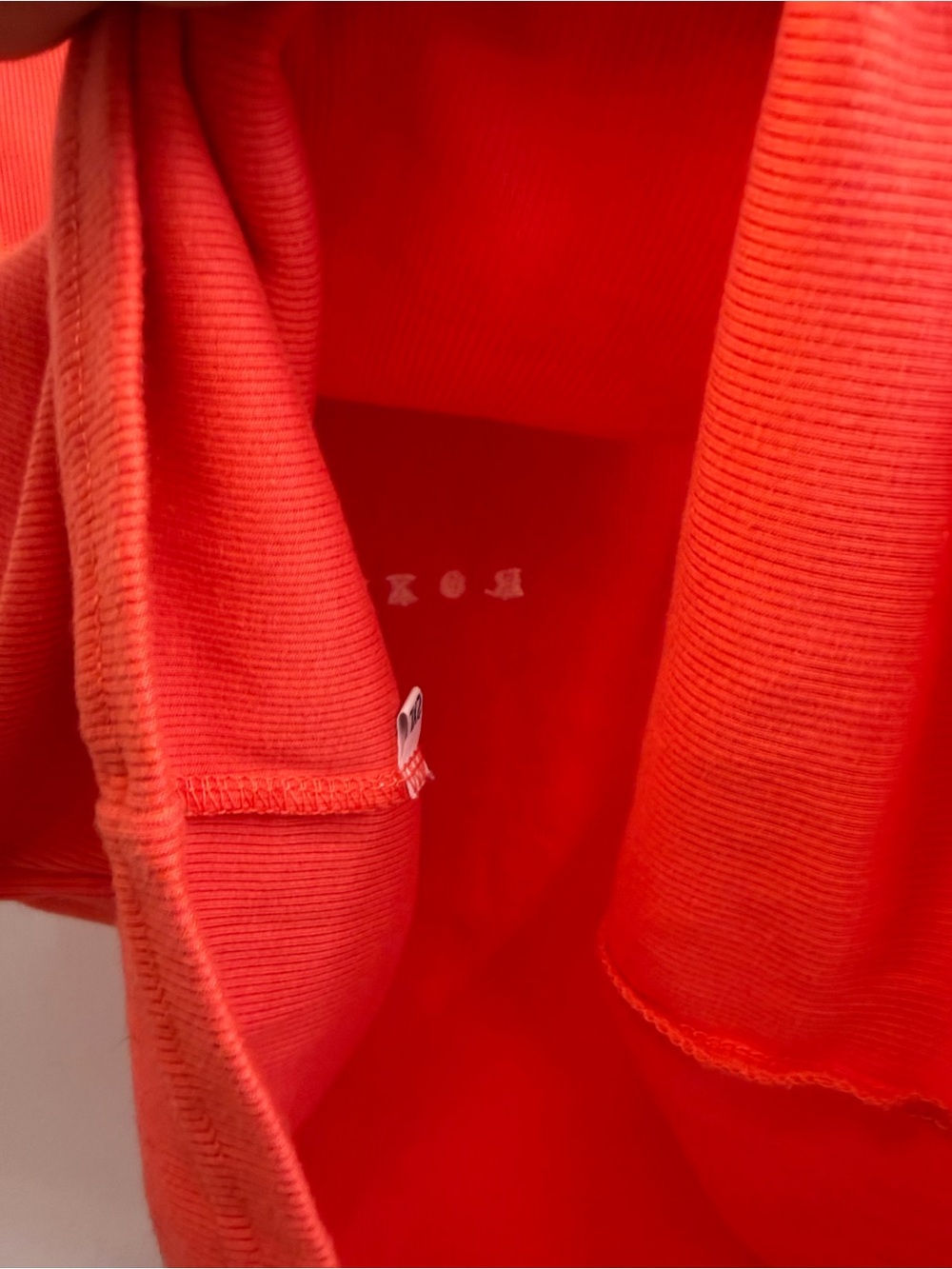 Roxy Orange-Red Ribbed Cropped Tank - Picture 8 of 8